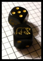 Dice : Dice - 6D - Koplow Bear Dice Dark Brown - Ebay June 2010